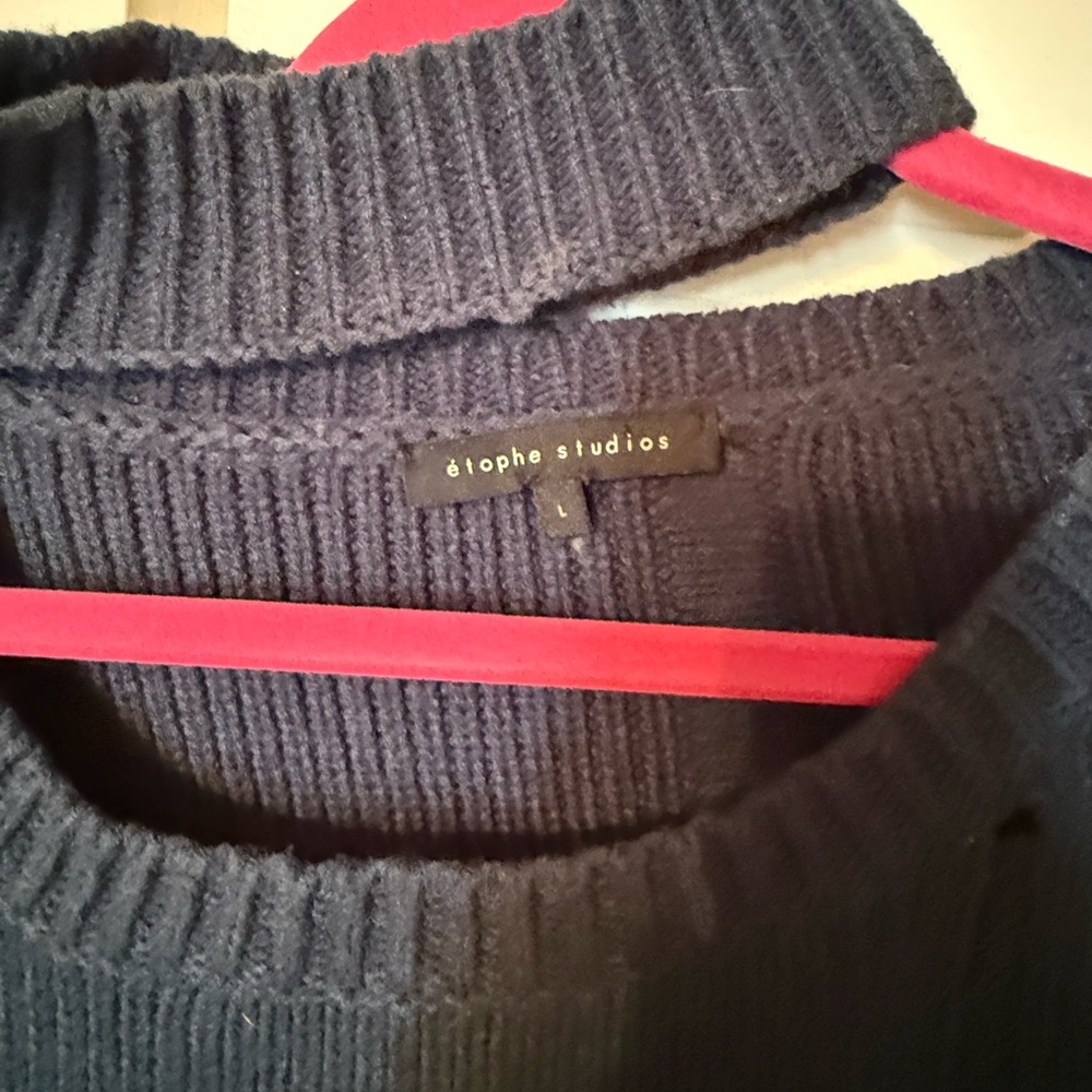 Distressed Navy/Green Sweater